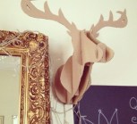 my cardboard reindeer head!